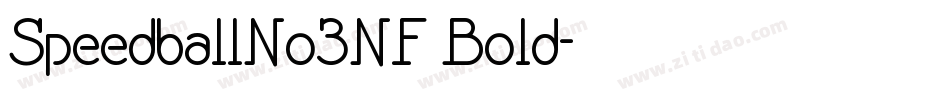 SpeedballNo3NF Bold字体转换
